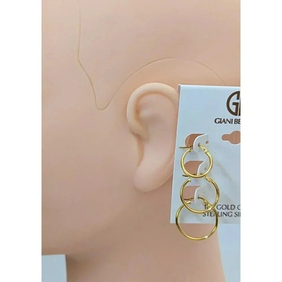Giani Bernini Women's 3-Pcs Set Polished Round Hoop Earrings (MSRP $85) - Picture 4 of 5